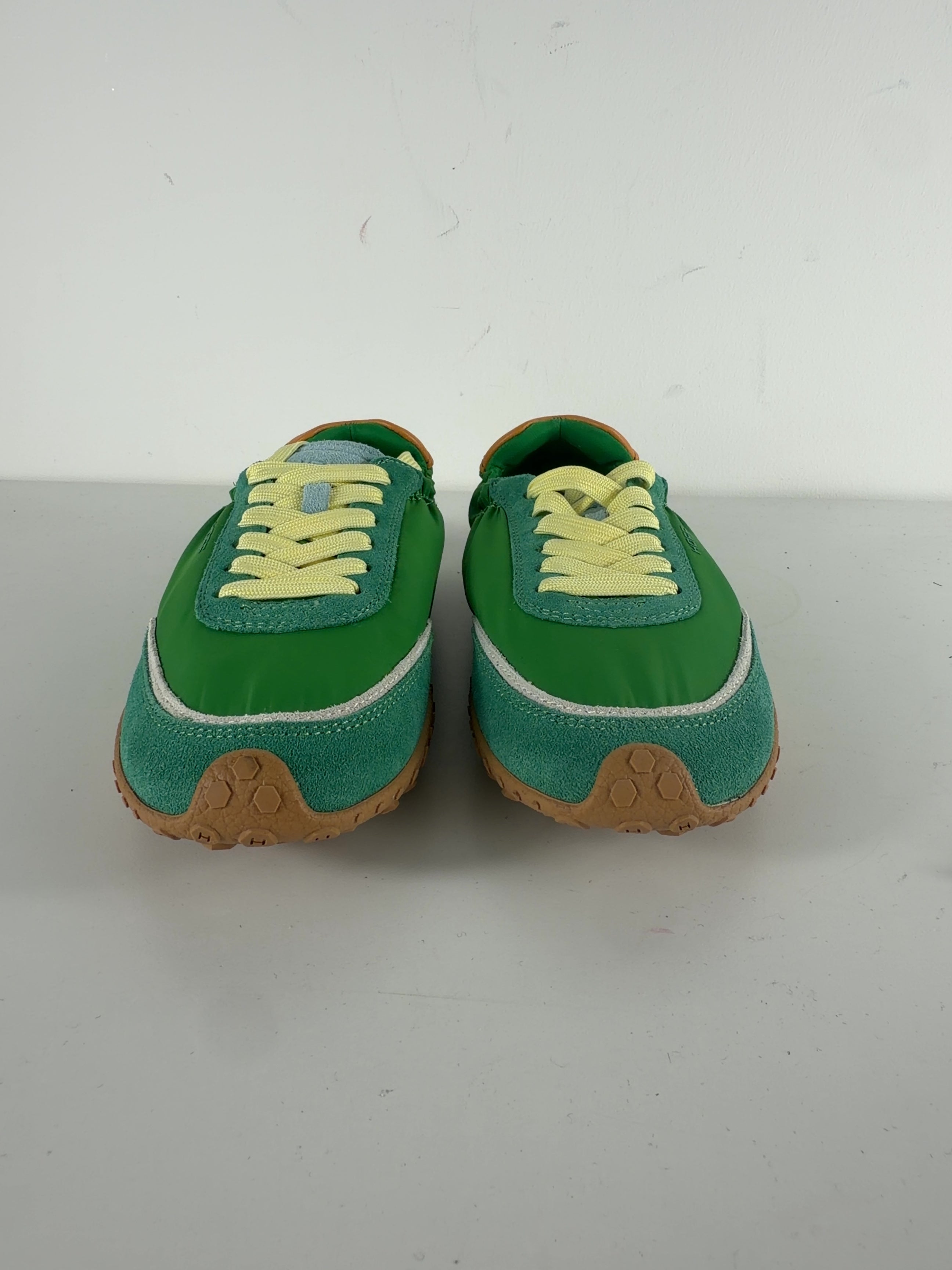 HOFF Green QC Bridge Dopamine Jade Fabric & Suede Trainers Green, size UK 5 EU 38 👠 — detail