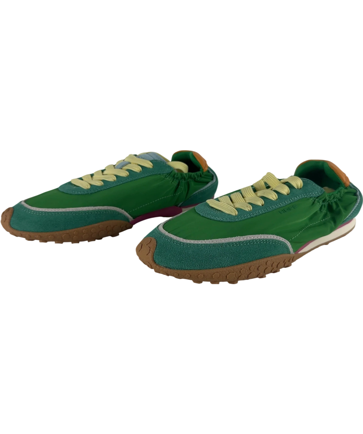 HOFF Bridge Dopamine Jade Fabric & Suede Trainers Green UK 5 EU 38 — Side (both)