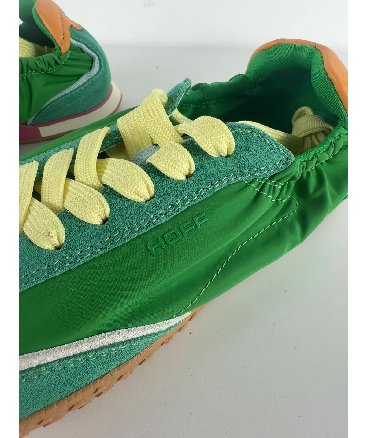 HOFF Bridge Dopamine Jade Fabric & Suede Trainers Green UK 5 EU 38 — Brand