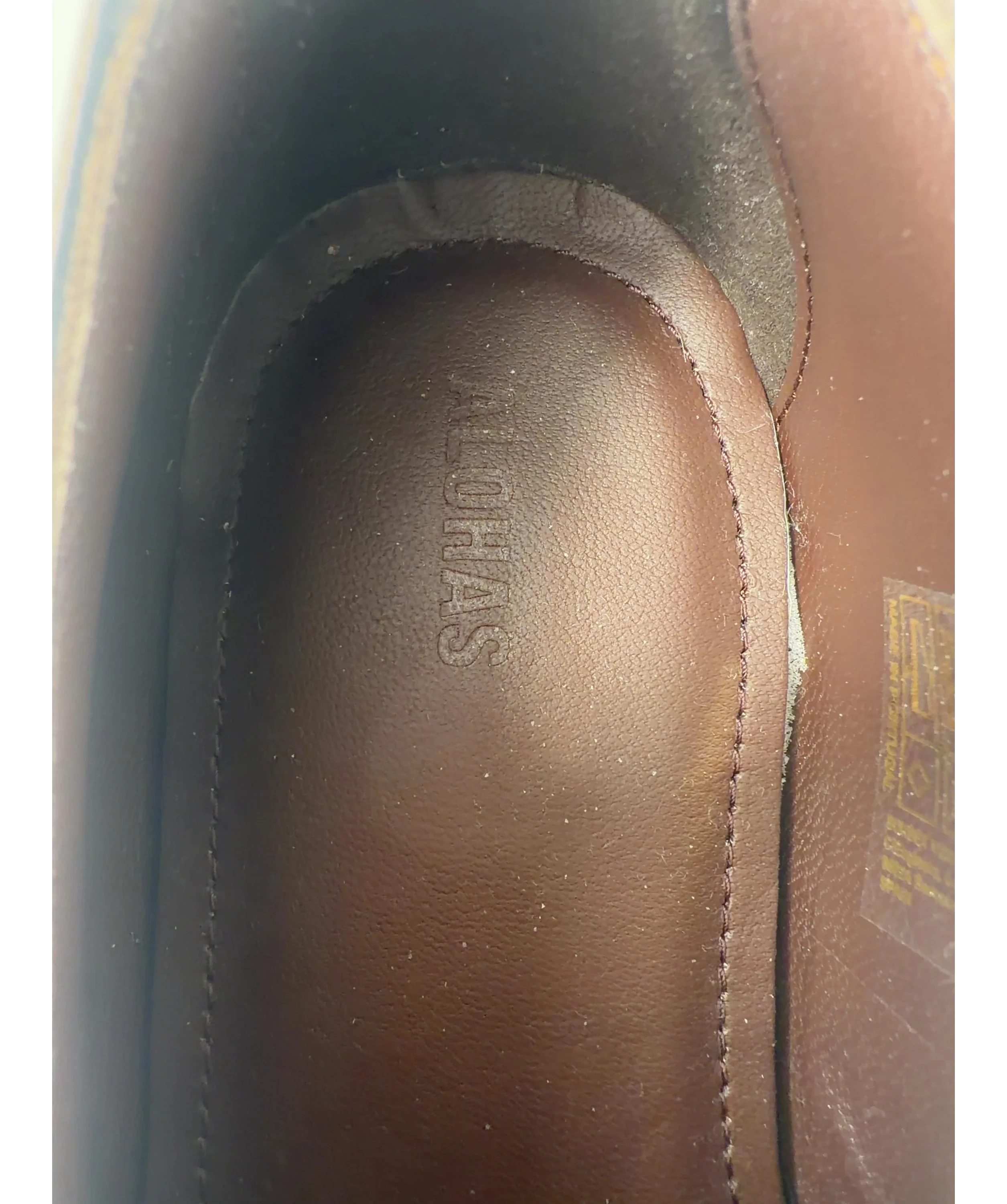 alohas Brown Aven Vintage Effect Leather Loafers Brown, size UK 5 EU 38 👠 — care label
