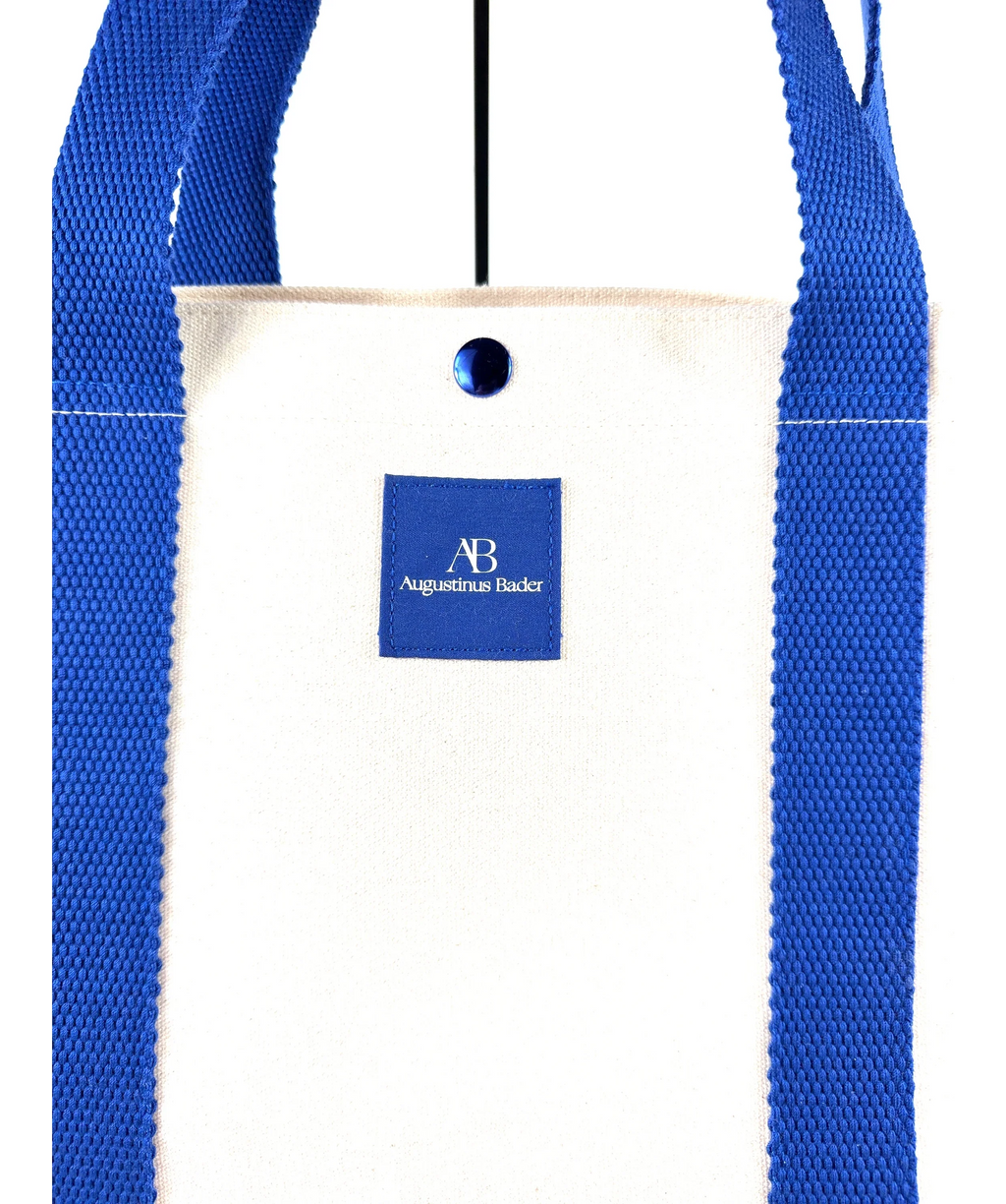 Augustinus Bader Cream The Signature Canvas AB Mini Tote — label
