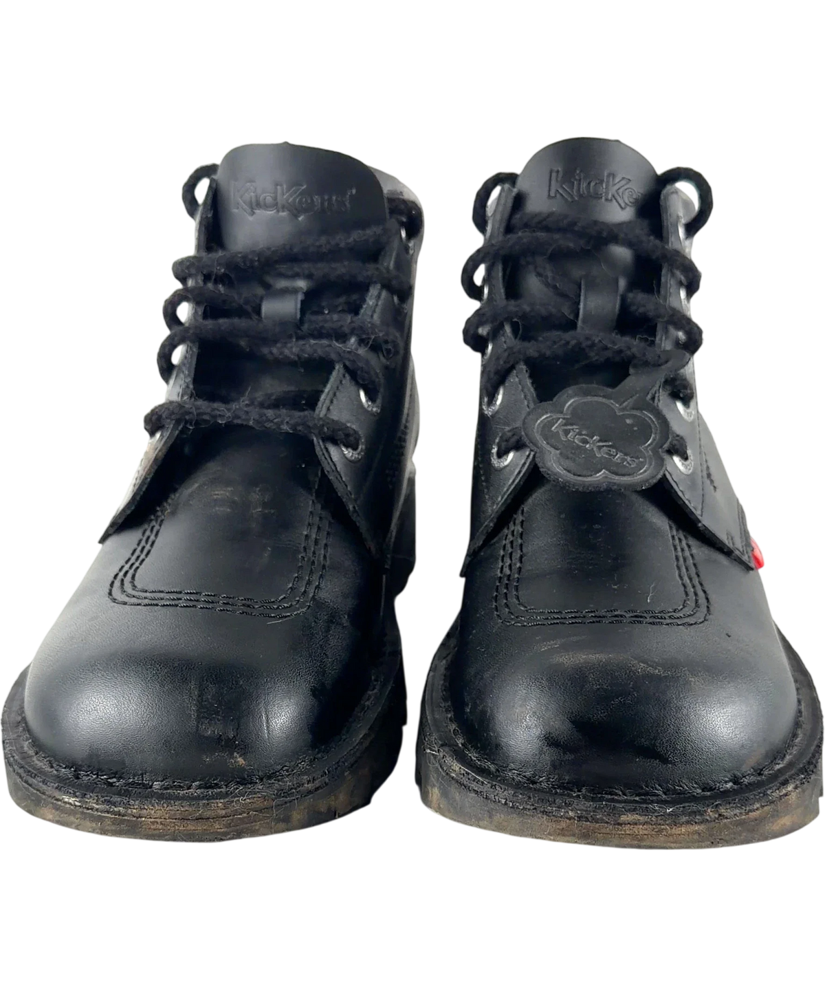 Kickers Kick Hi Black Ankle Boot UK 9 — Front (both, face on)