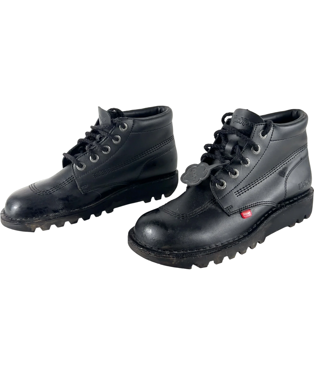 Kickers Black Kick Hi, size UK 9 EU 43 👞 — label