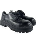 Bershka Black chunky derby with toe cap, size UK 9 EU 43 👞 — front