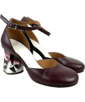 Maison Margiela Purple Sculptural Heels UK 4