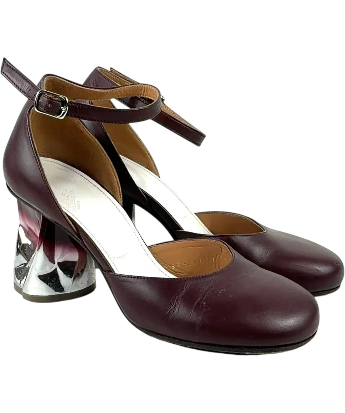 Maison Margiela burgundy Colour, size UK 4 EU 37 👠 — front