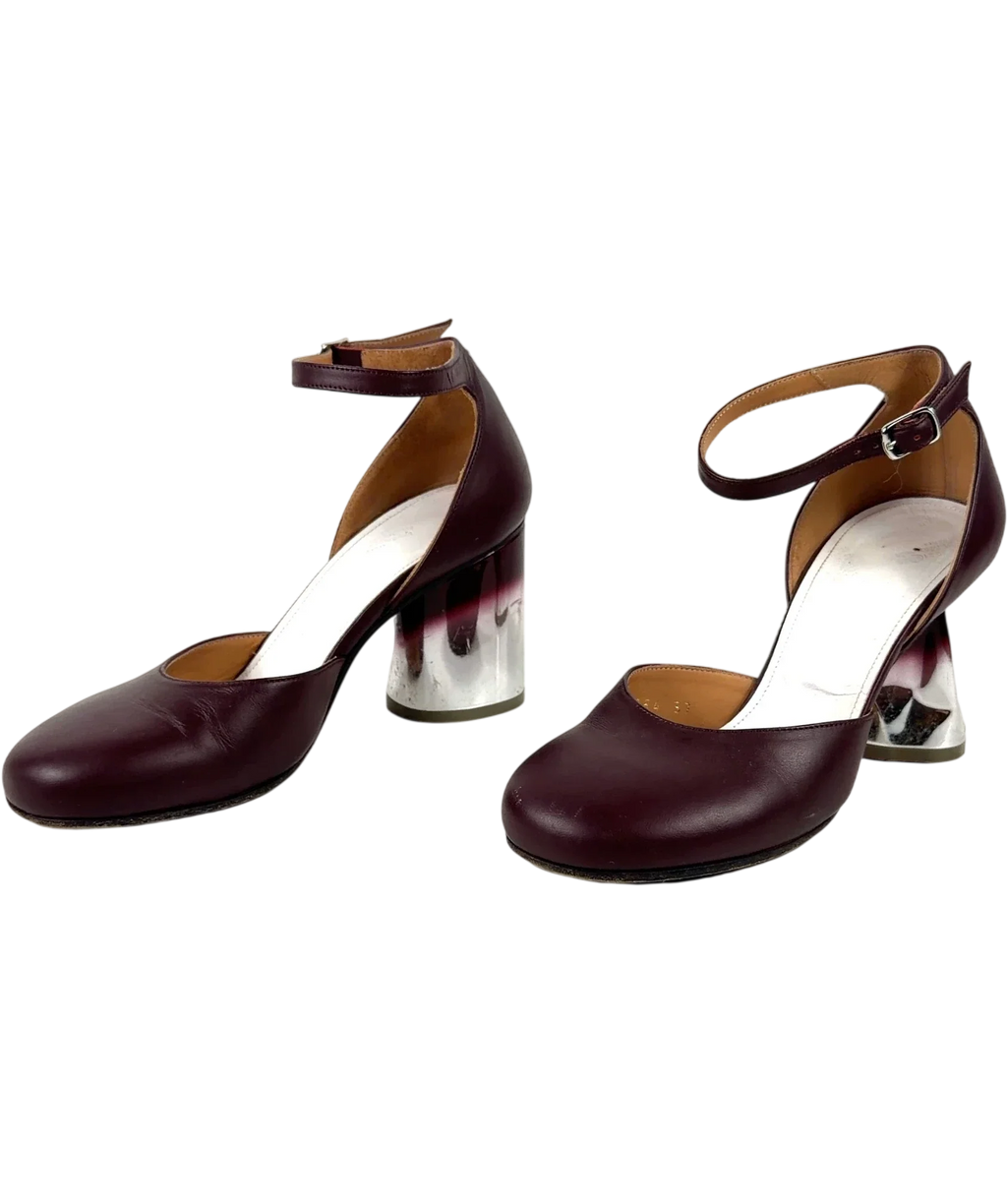 Maison Margiela burgundy Colour, size UK 4 EU 37 👠 — label