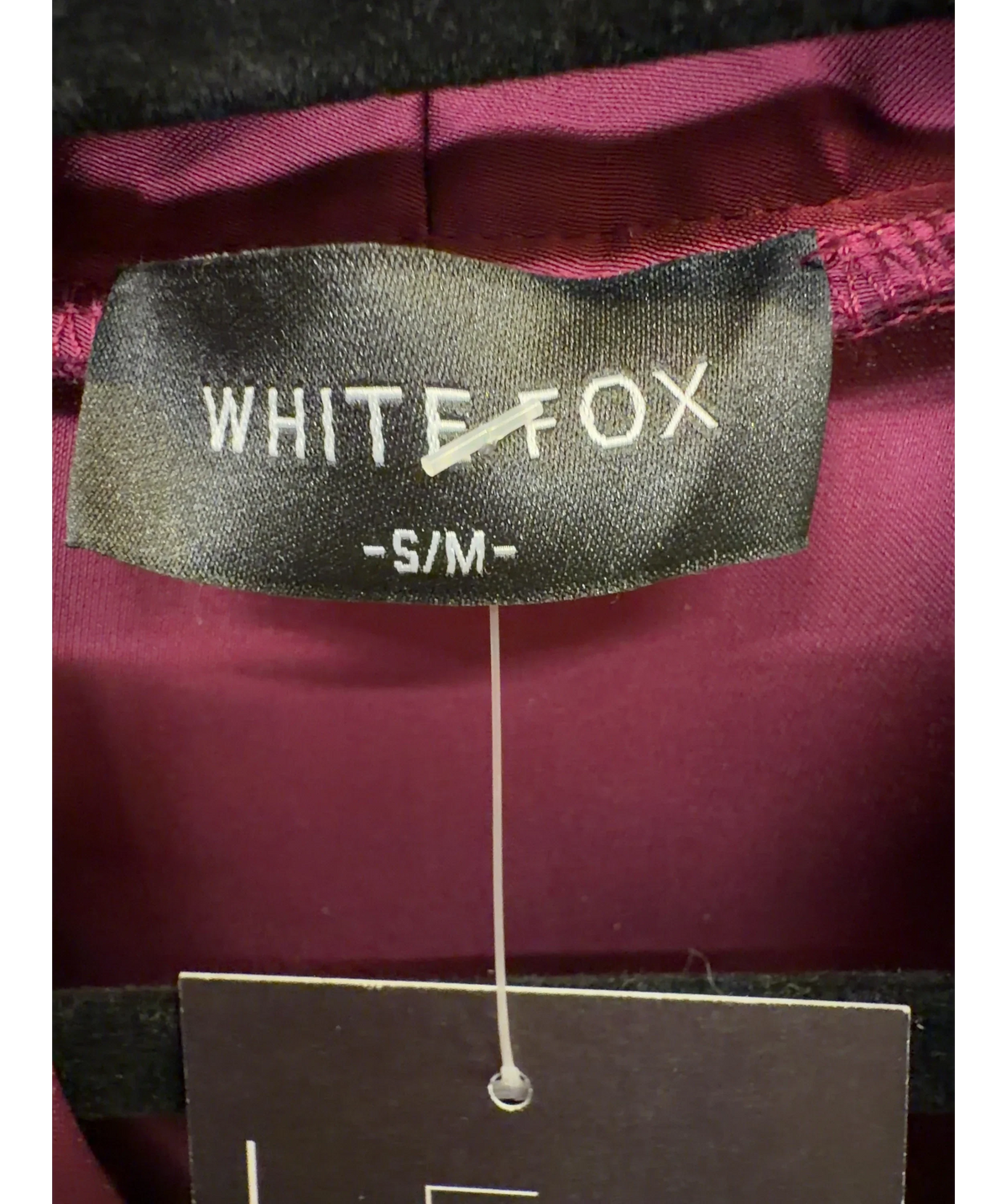 WHITE FOX Purple Colour, size UK S/M — care label
