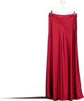 BODEN Luxury Satin Bias Cut Slip Skirt Port - Dark Red UK 8