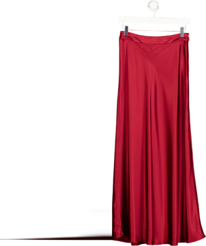 BODEN Luxury Satin Bias Cut Slip Skirt Port - Dark Red UK 8