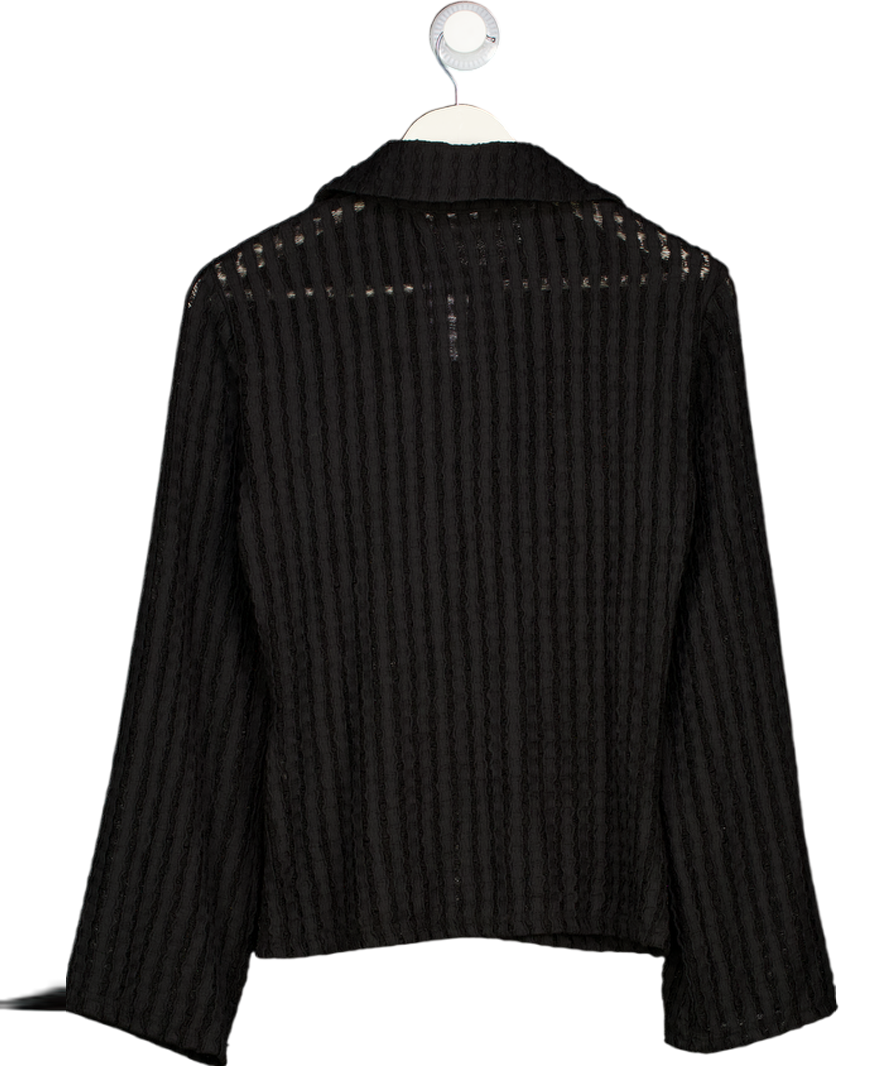 KAREN BY SIMONSEN Black Lace Long Skeeve Shirt UK S