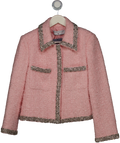 HORTONS ENGLAND Boucle Embellished Jacket Pink UK 12