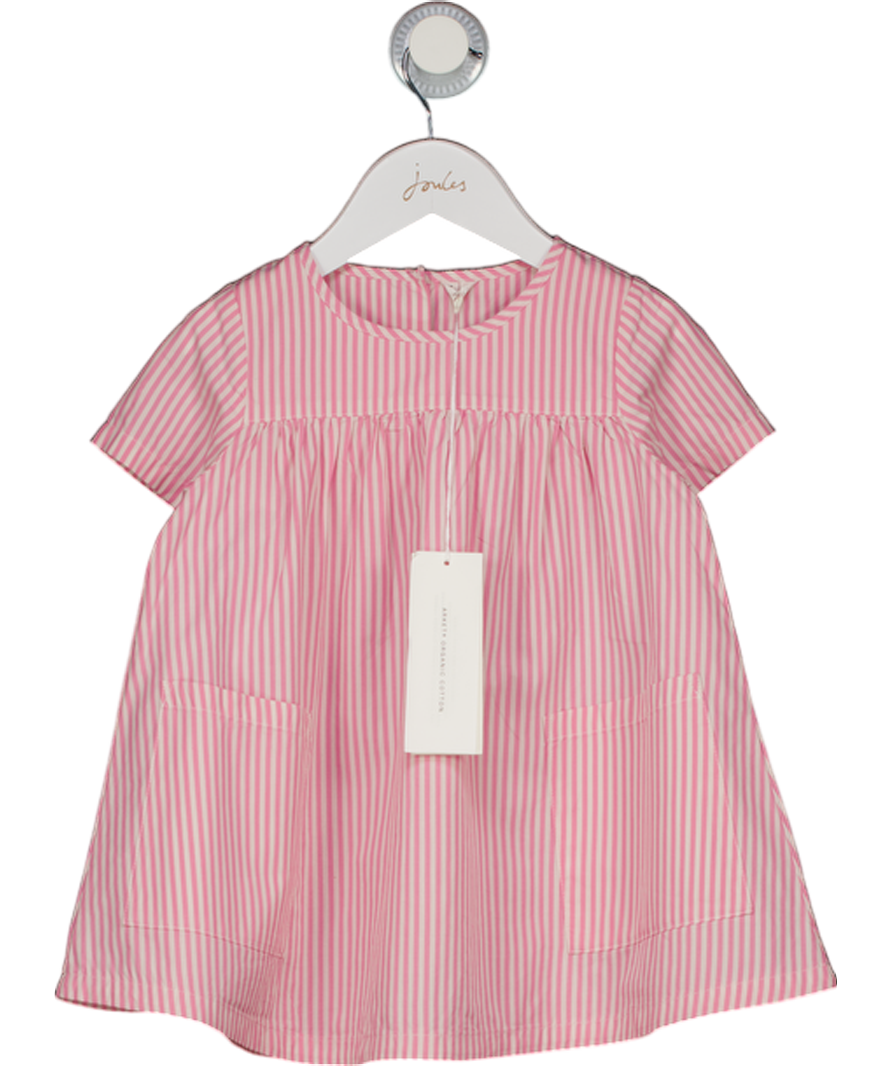 ARKET Pink & White Striped Summer Dress 18-24 Months