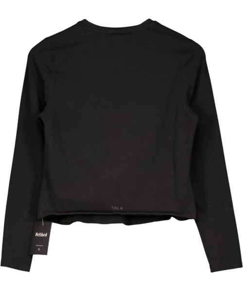 ALAYT Black Long Sleeve Top UK M