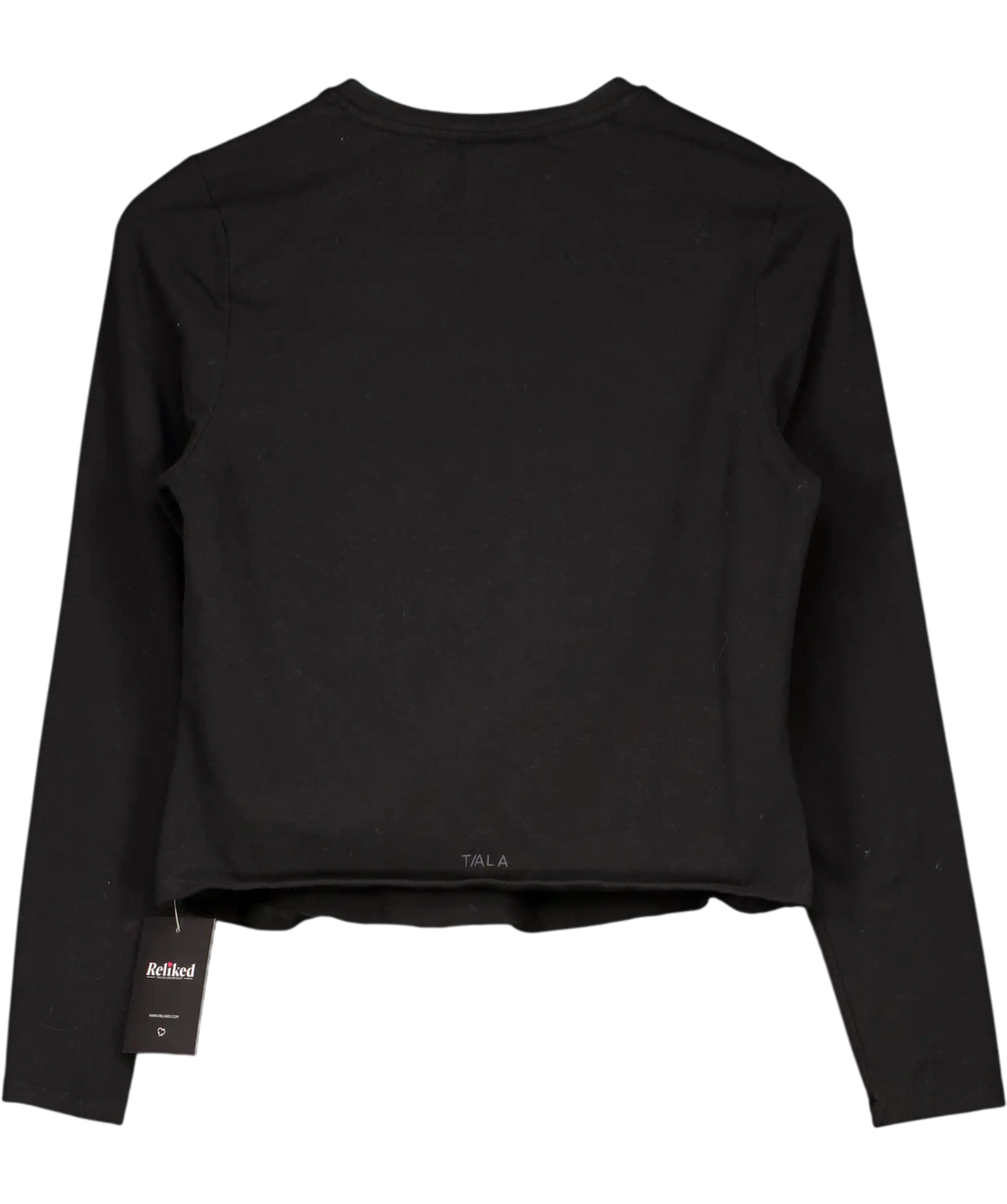 ALAYT Black Long Sleeve Top UK M