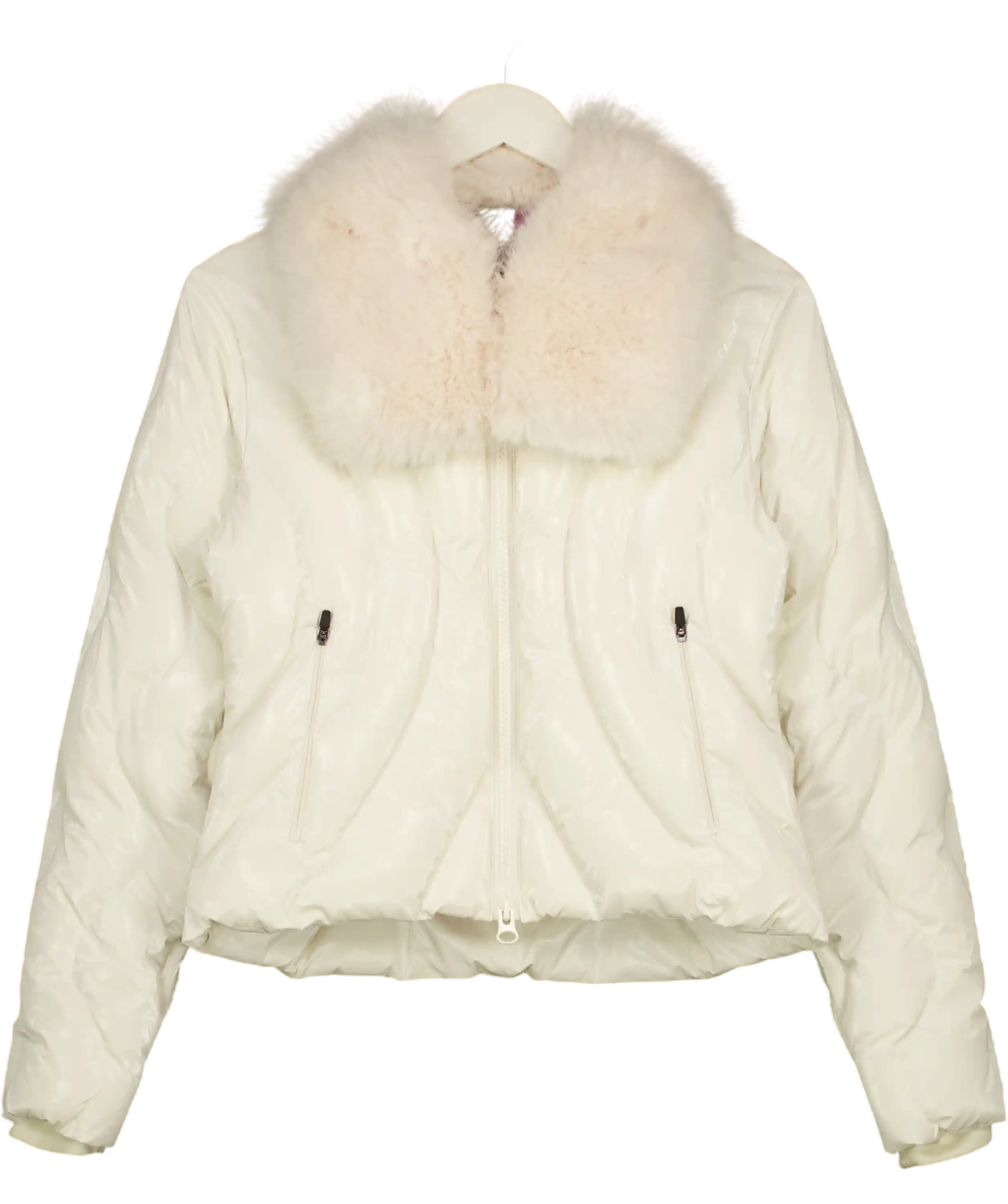 Perfect Moment White Carving Air Shearling-trimmed Ski Jacket UK XS