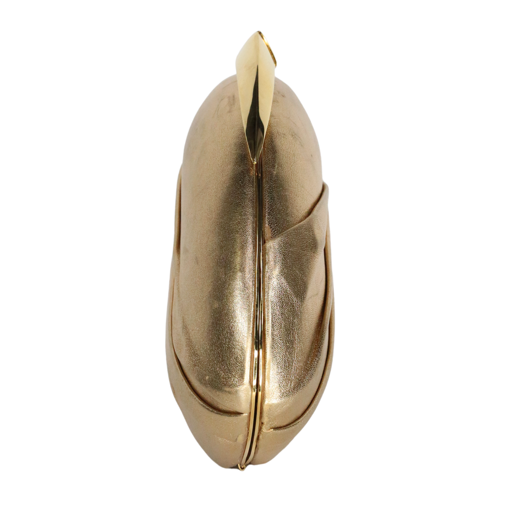 BENEDETTA BRUZZICHES Metallic Gold Belle Du Jour Clutch Bag