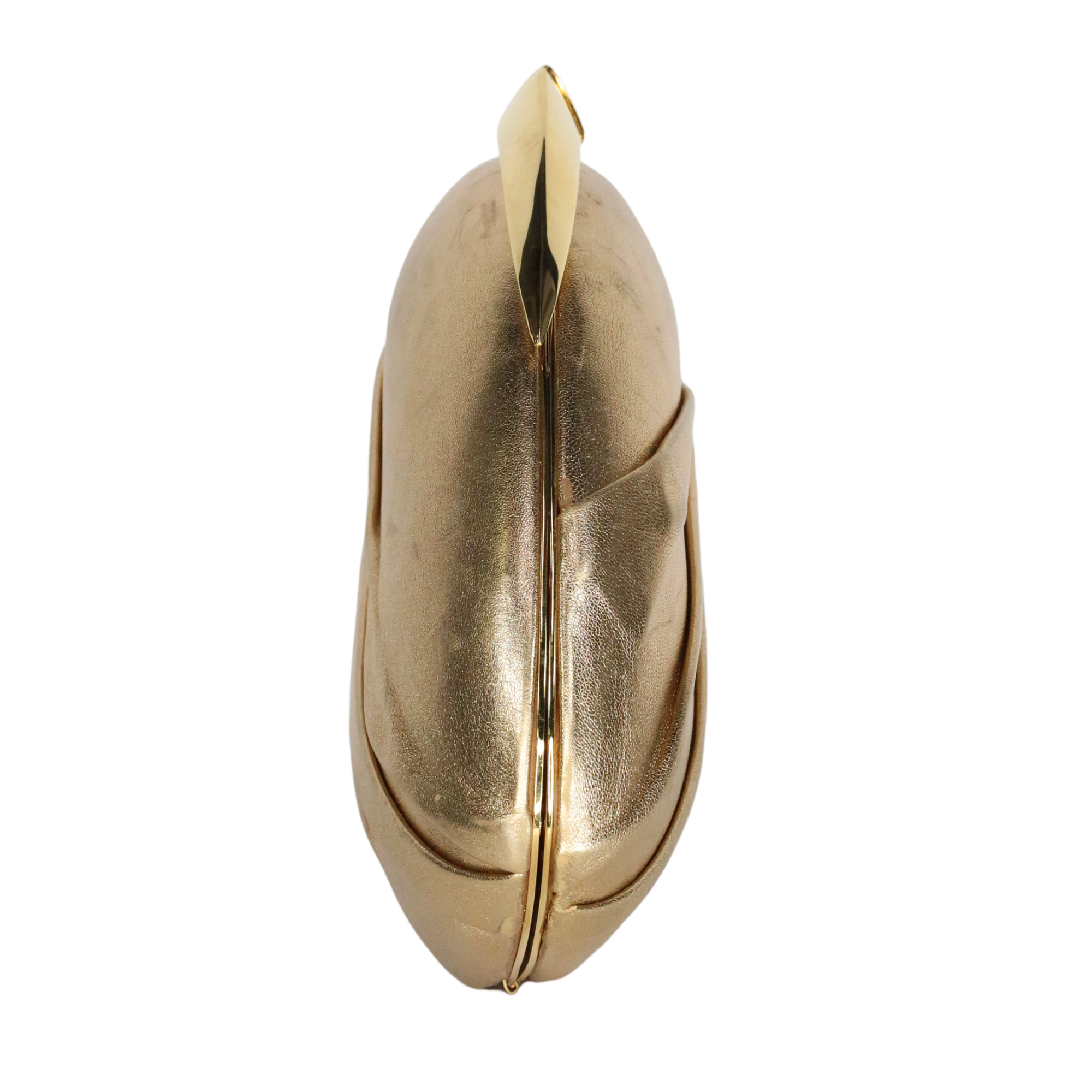 BENEDETTA BRUZZICHES Metallic Gold Belle Du Jour Clutch Bag