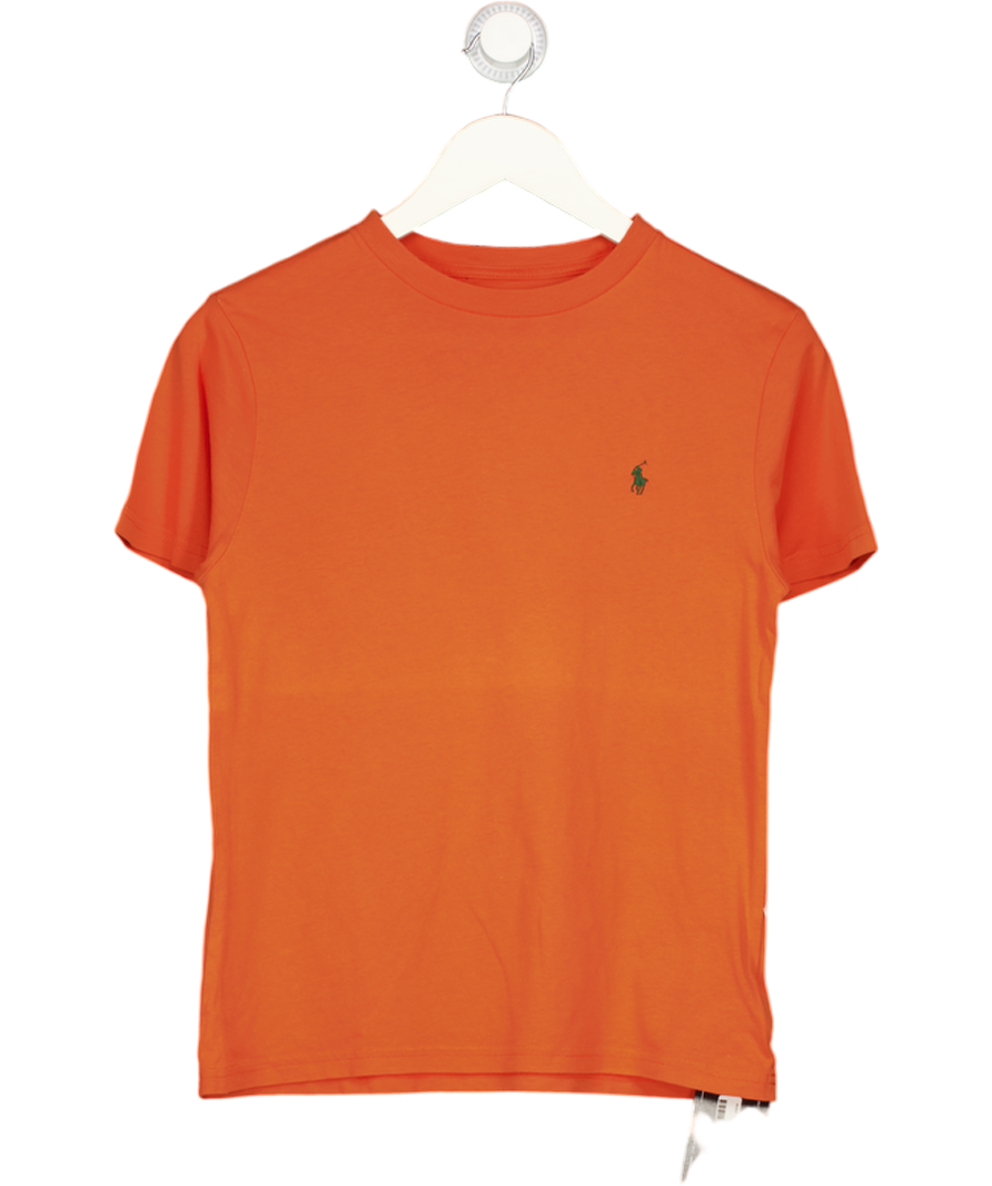 Polo Ralph Lauren Boys Orange T-shirt With Embroidered Pony Logo 10-12y UK M