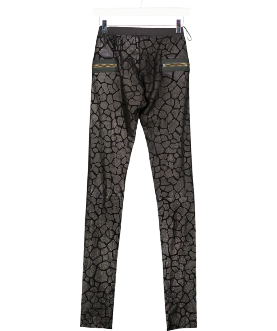 Les Chiffoniers Black Bfea - Leather Printed Leggings UK S