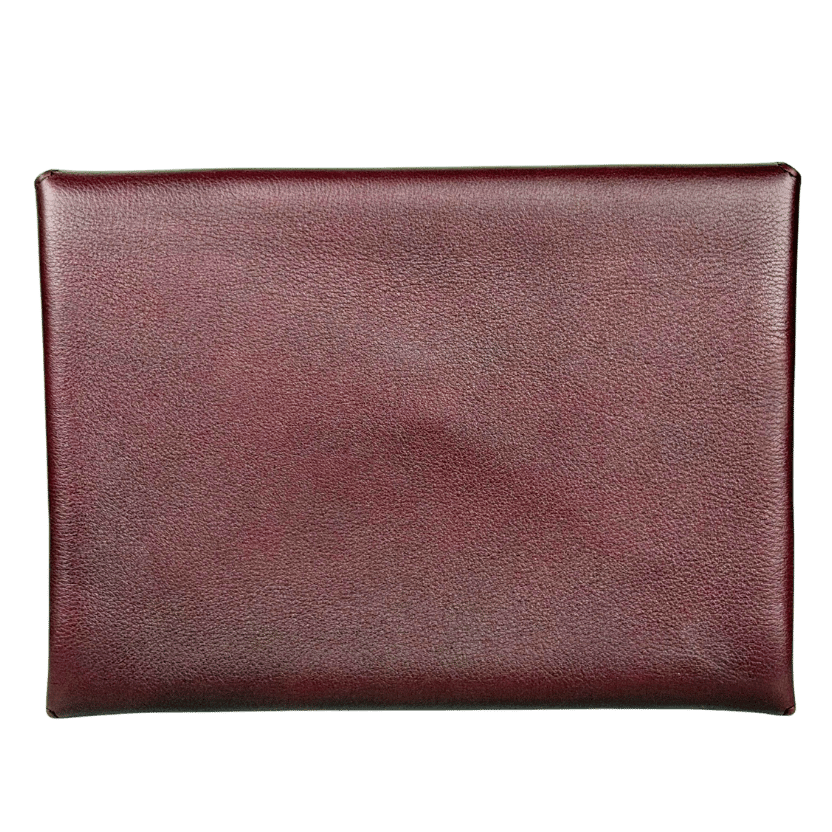 KHAITE Aimee Burgundy Red Leather Envelope Clutch One Size