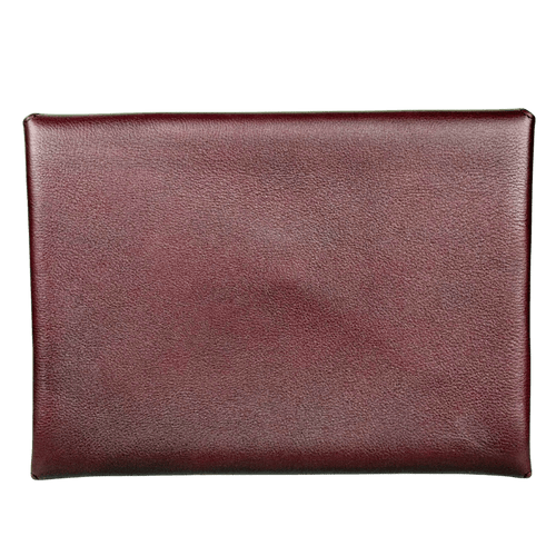 KHAITE Aimee Burgundy Red Leather Envelope Clutch One Size