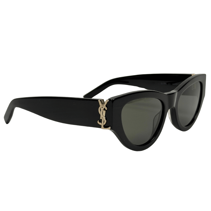Yves Saint Laurent Sl M94 Black / Gold Logo Cat's Eye Sunglasses