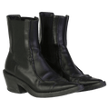 Khaite Black Leather Ankle Boots UK 4 EU 37 👠