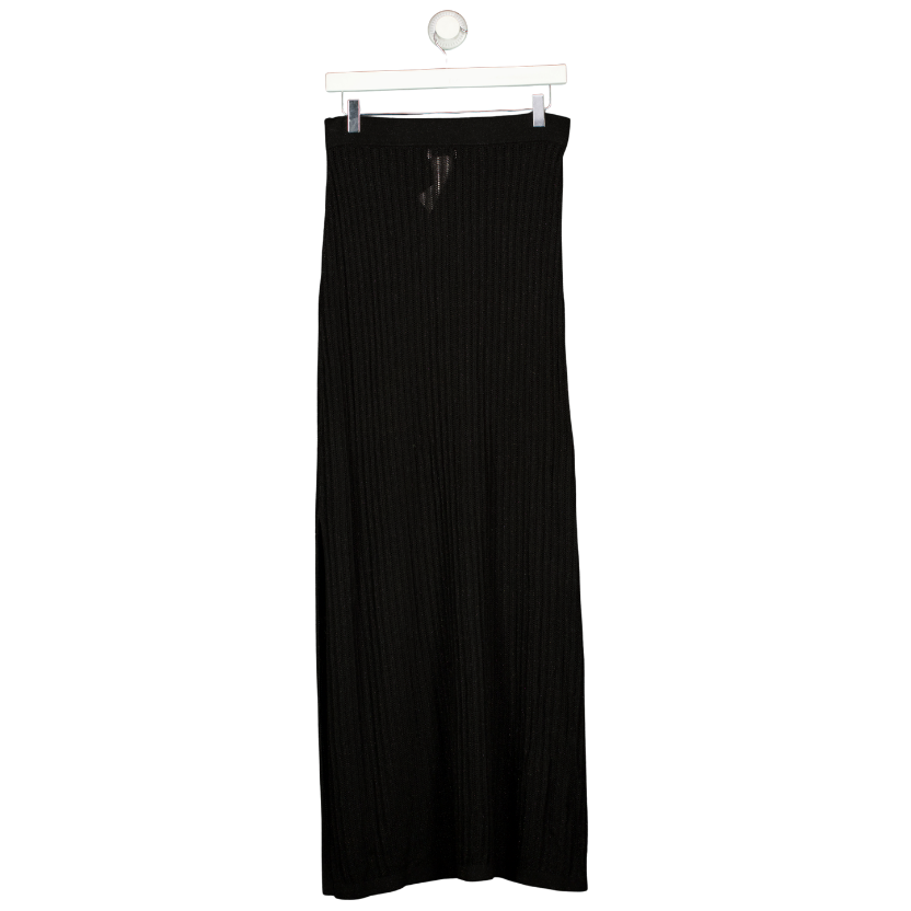 JETS Australia Tirari Nights Black Knit Maxi Skirt UK M