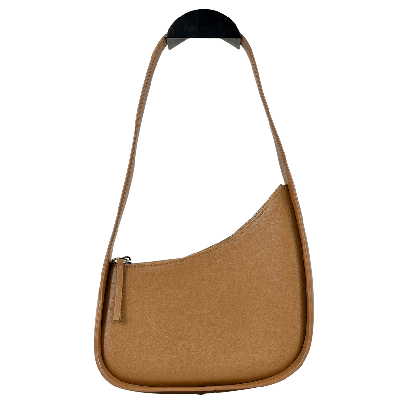 THE ROW Acorn Brown Half Moon Leather Shoulder Bag