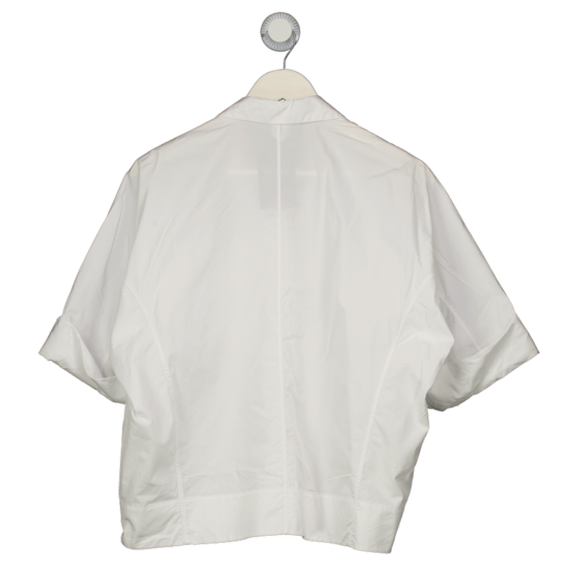 arket White Short Turn-up Sleeve Shirt UK 8