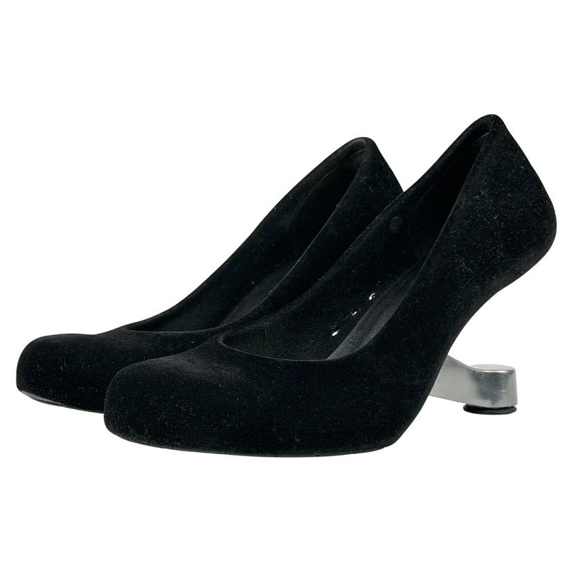UNITED NUDE Black Suede Scultural Heel Eamz Pumps UK 5 EU 38 👠