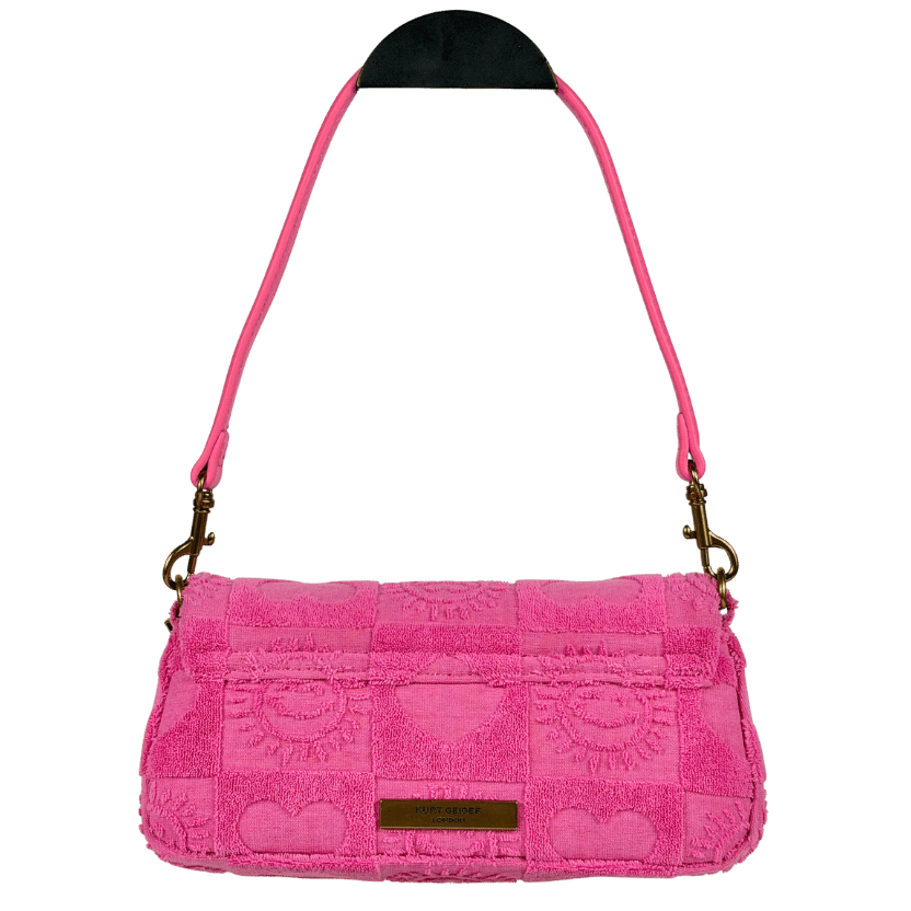 KURT GEIGER Hot Pink Terry Pickle Shoulder Bag One Size