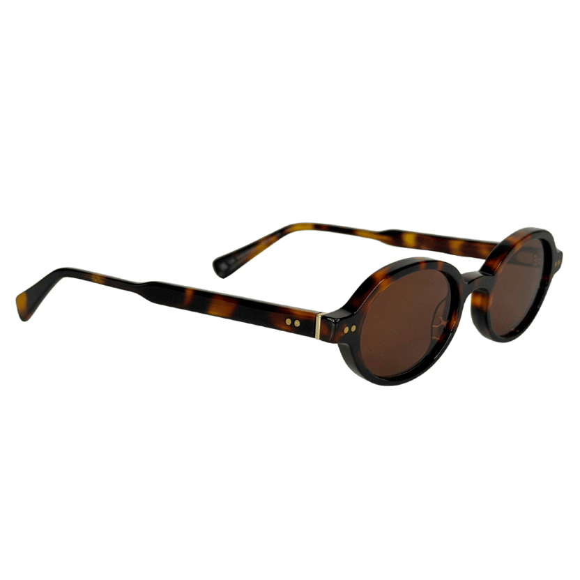 JIMMY FAIRLY The Elvie Medium Women's Sunglasses In Dark Tortoise In Case And Box