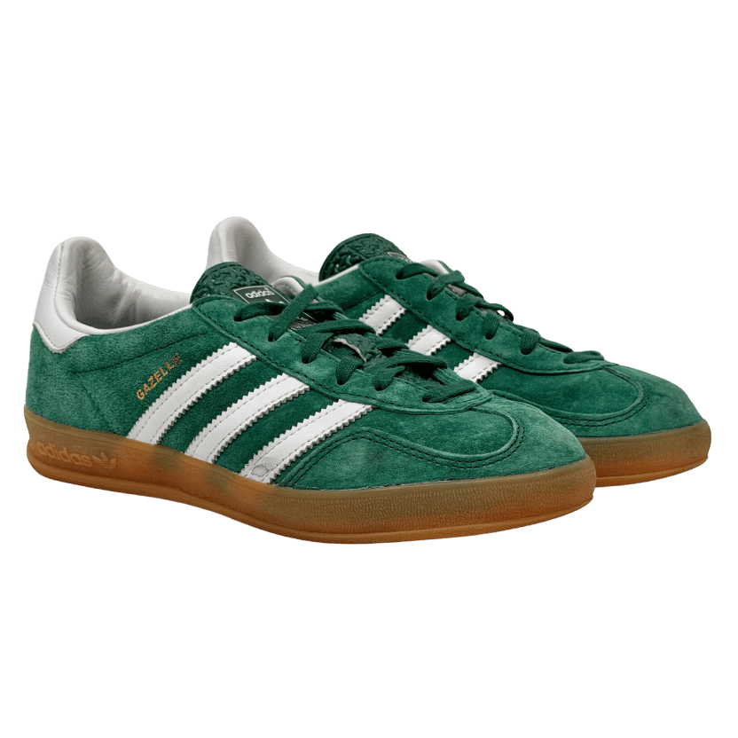 adidas Green Originals Gazelle Indoor Trainers - Collegiate Green/cloud White/gum UK 5 EU 38 👠