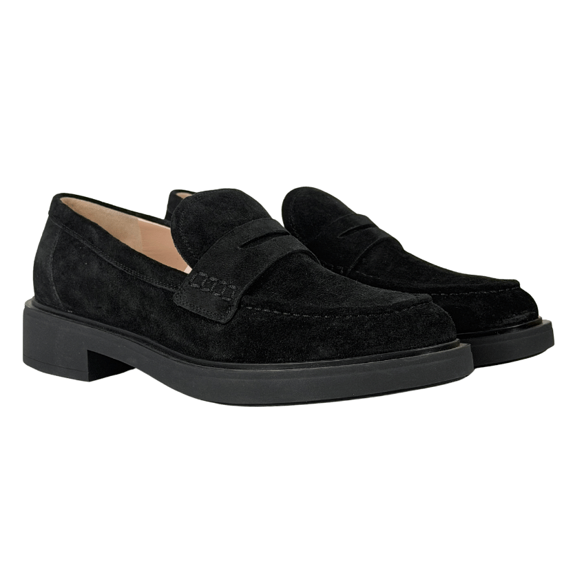 GIANVITO ROSSI Black Harris Suede Loafer UK 3 EU 36