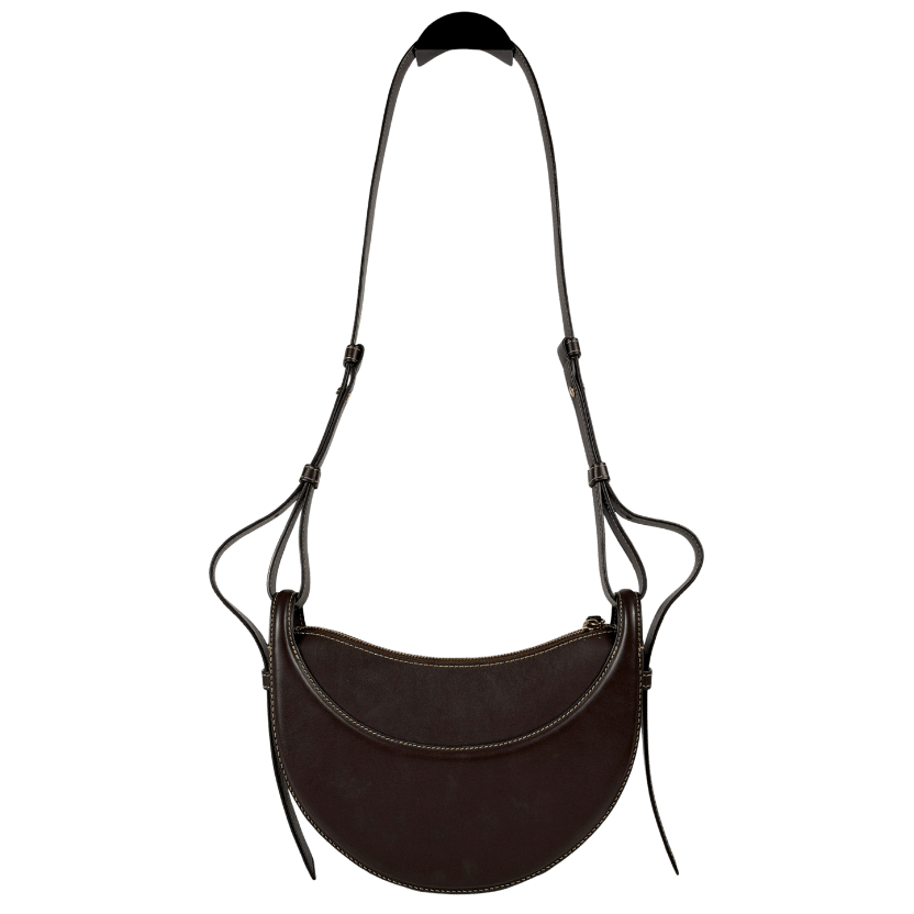 POLENE Numéro Dix Edition Smooth Brown Leather Crossbody Bag One Size
