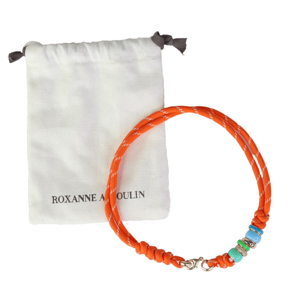 ROXANNE ASSOULIN Orange Happy Heart Cord Necklace