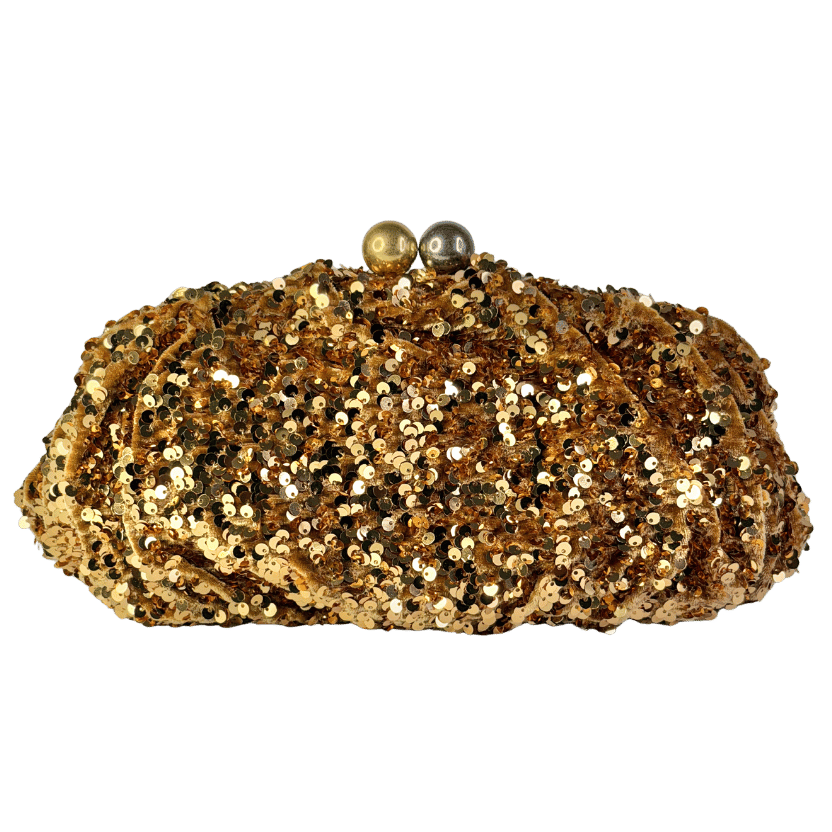 ZARA Metallic Sequin Clutch Bag UK M