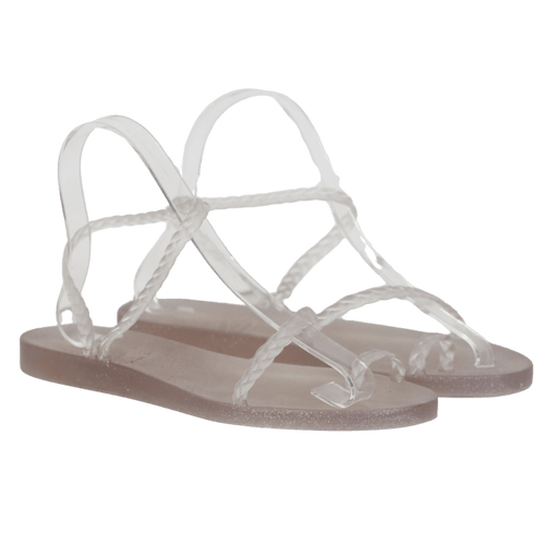 Ancient Greek Sandals Metallic Eleftheria Braided Rubber Sandals UK 4 EU 37