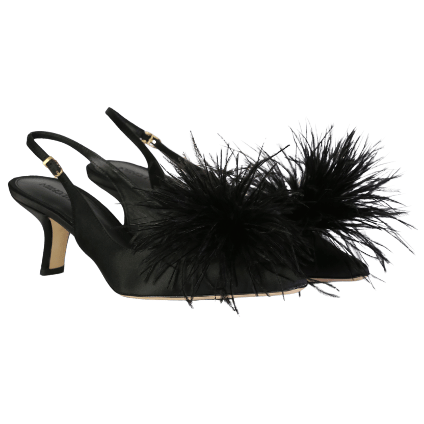 J.Mclaughlin Black Kylie Slingback Heels UK 8 EU 41 👠