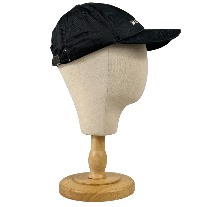 Balenciaga Black Cap In Black/white UK L