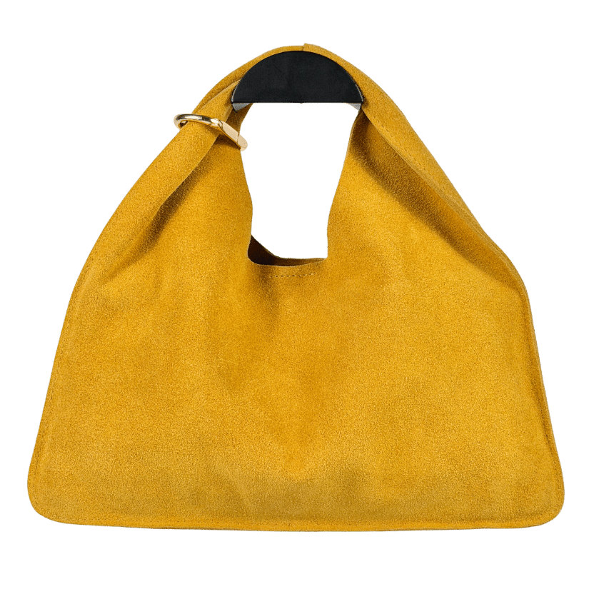 FOLKLORE THE LABEL Small Sling Bag In Yellow Suede