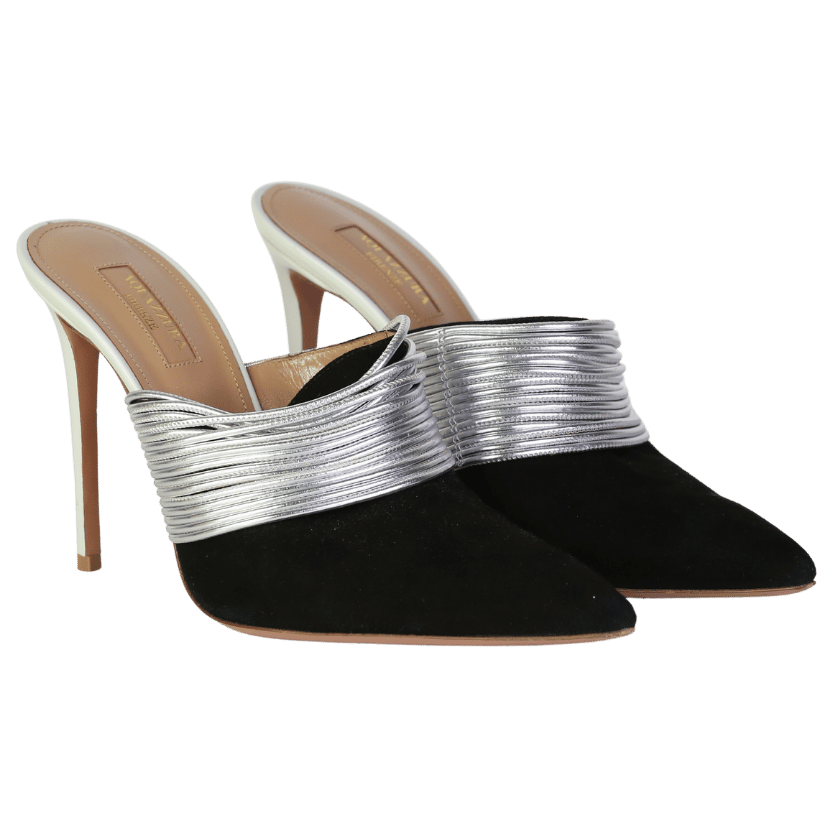 Aquazzura Black Firenze Vero Cuoio Heels W41