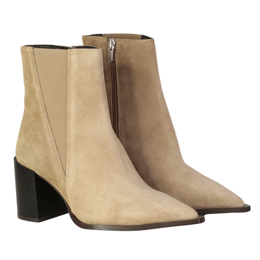 Mint Velvet Beige Noa Neutral Suede Block Heel Boots UK 3 EU 36 👠