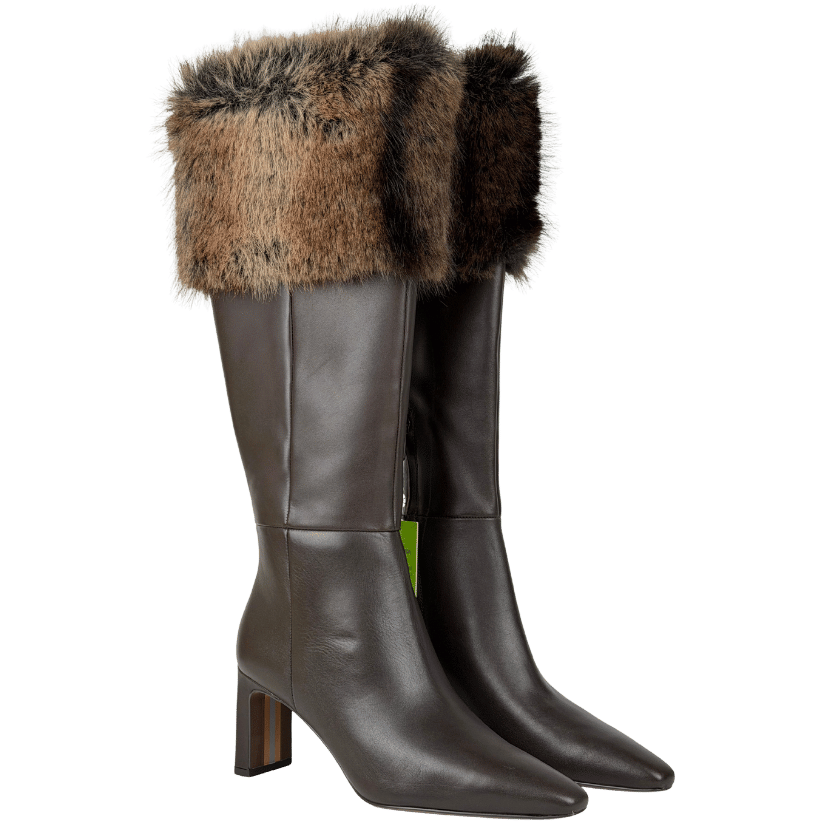 SAM EDELMAN Sylvia Cosy Leather Knee High Boots, Brown Us9 UK 6.5 EU 39.5 👠