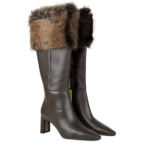 SAM EDELMAN Sylvia Cosy Leather Knee High Boots, Brown Us9 UK 6.5 EU 39.5 👠