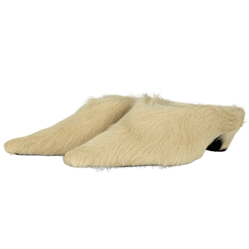 Alias Mae Pony Hair Heeled Mulesin Buttermilk Cream UK 6 EU 39