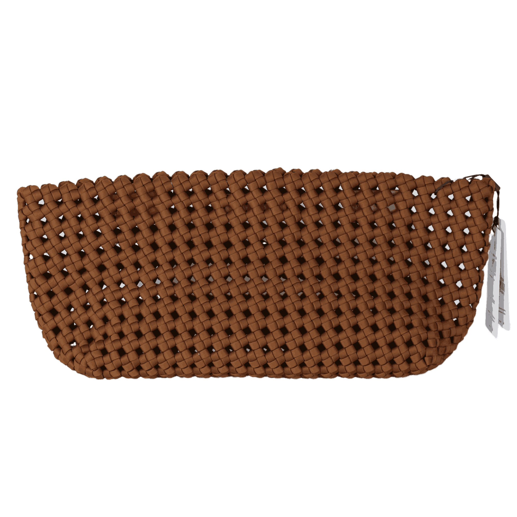 REISS Brown Tan Nadine Woven Clutch Bag