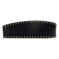ALEXANDER MCQUEEN Black Leather / Gold Studded Corset Wide Waist Belt Sz 75/30 UK XS